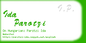 ida parotzi business card